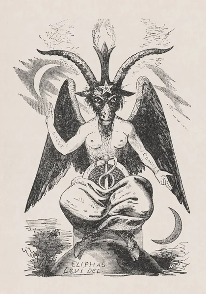 Eliphas Levi 'nin 1854' te çizdiği Şabat Keçisi 'nin tasviri. Ocak 1884 'te 