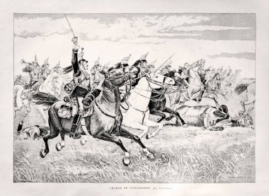 Eugene Chaperon 'un savaş meydanında asistan suçlaması 1884' te yayınlandı..