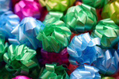 Çok renkli kurdele çiçeğinin tam kare görüntüsü