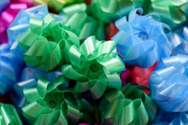 Çok renkli kurdele çiçeğinin tam kare görüntüsü