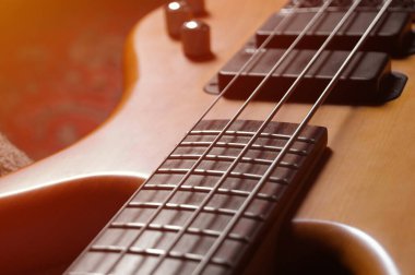 4 telli klasik bas gitar arkaplanı - yüksek çözünürlüklü resim