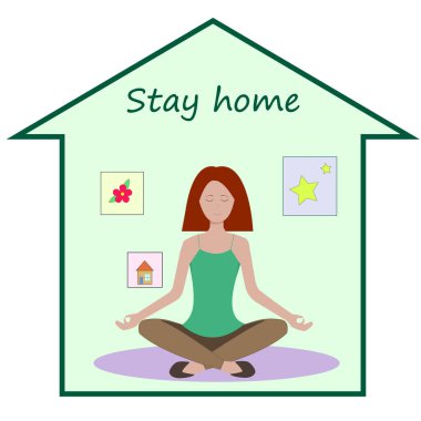 Kız evde meditasyon yapıyor, yalnız kalıyor.