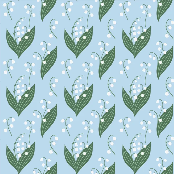 Mavi arka planda vadi zambakları olan kusursuz vektör deseni