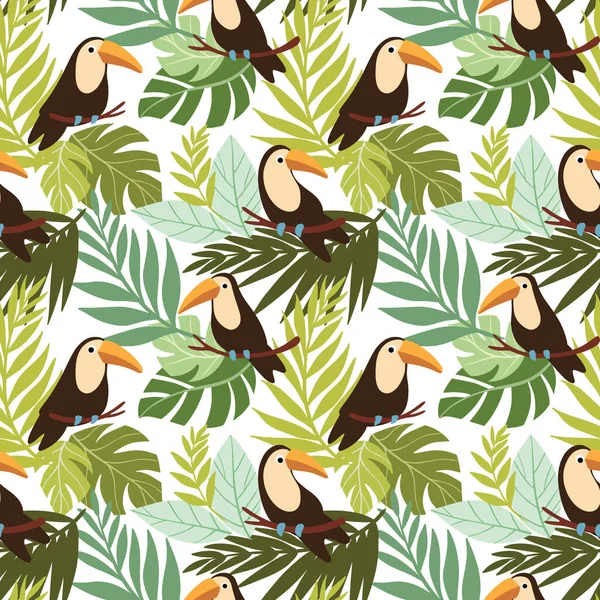 Kusursuz tropikal desenli, beyaz arka planda palmiye yaprakları.