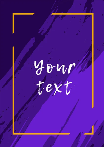 Çerçeve ve darbelerle soyut mor vektör kapağı