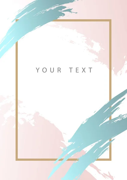 Soyut pembe ve yeşil modern davetli vuruşlar