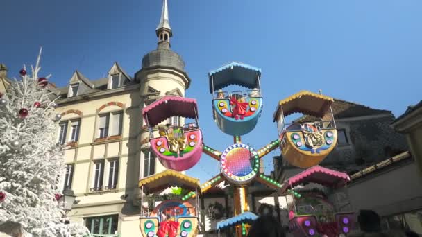 Colmar France December 2019 Magical Christmas Colmar Its Famous Markets — Stock Video