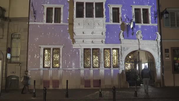 Colmar Francja Grudzień 2019 Magiczny Czas Bożego Narodzenia Colmar Wśród — Wideo stockowe