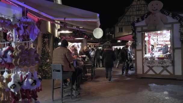 Colmar Francie Prosince 2019 Kouzelné Vánoce Colmaru Svými Slavnými Trhy — Stock video