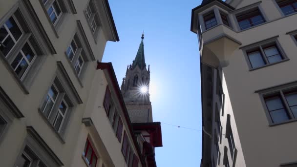 Sankt Gallen Switzerland Maj 2020 Gallen Stad Söder Bodensjön Nordöstra — Stockvideo