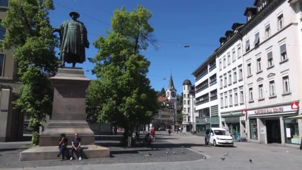Санкт Галлен Швейцария Мая 2020 Года Иоахим Вадиан Гуманистом Врачом — стоковое видео