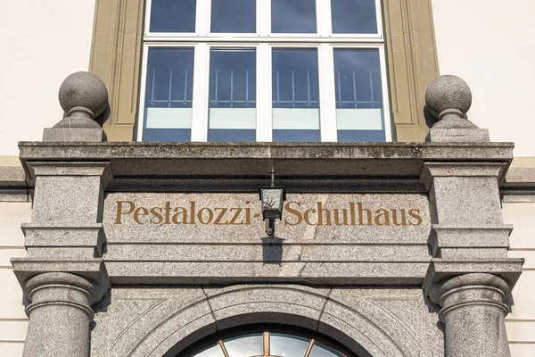Burgdorf Schweiz Mai 2020 Die Pestalozzischule Deren Gründer Johann Heinrich — Stockfoto