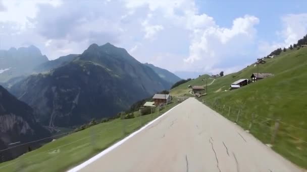 Klausenpass Zwitserland August 2018 Klausenpas 1948 Een Pasovergang Het Zwitserse — Stockvideo