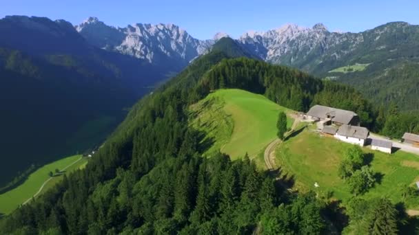 Solcava Slovenien Juli 2015 Logarska Dolina Landskapspark Som Sträcker Sig — Stockvideo