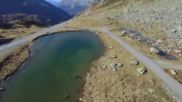 Sustenpass Schweiz Oktober 2016 Susten Pass 2224 Hög Förbinder Kantonen — Stockvideo