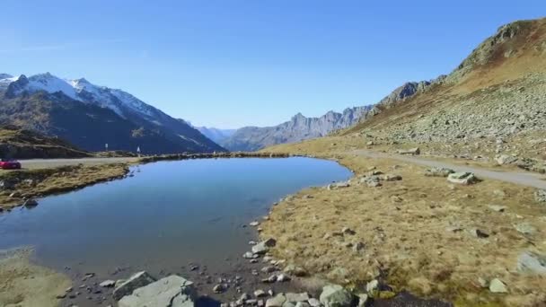 Sustenpass Ελβετία Οκτωβρίου 2016 Πέρασμα Susten 2224 Ύψος Συνδέει Καντόνιο — Αρχείο Βίντεο