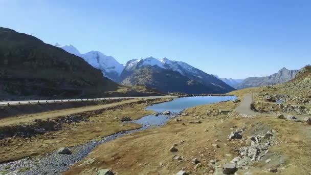 Sustenpass Schweiz Oktober 2016 Susten Pass 2224 Hög Förbinder Kantonen — Stockvideo