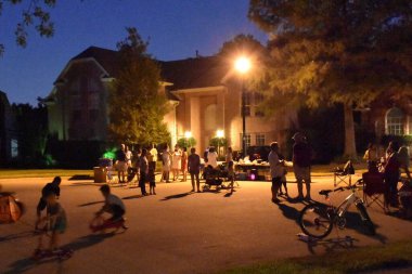 COPPELL, TEXAS / ABD - 18 Eylül 2019: Coppell mahalle partisi