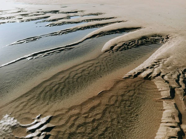 Textures Shapes Beach Low Tide — Stock Photo, Image