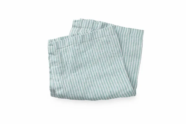 One Striped Blue Pure Cotton Linen Napkin Linen Organic Raw — Stock Photo, Image