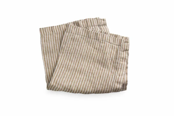 One Striped Pure Cotton Linnen Napkin Linen Organic Raw Cotton — Stock Photo, Image