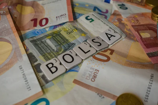 Billetes Monedas Euros Finanzas Dinero — Foto de Stock