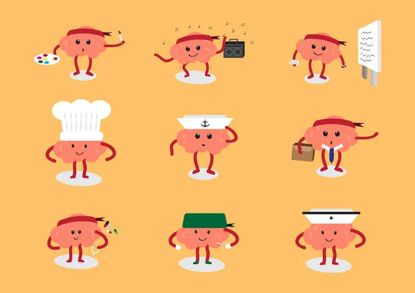 beyin karikatür kariyer seti