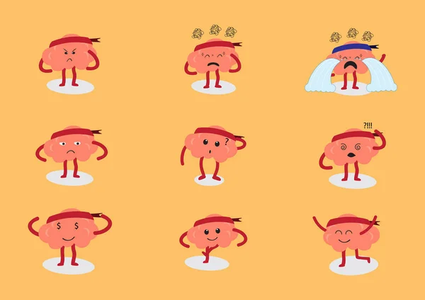 beyin karikatür duygu kümesi