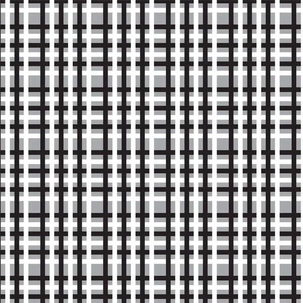 검은색과 흰색 스트라이프 크로스 패턴 배경 — 스톡 벡터