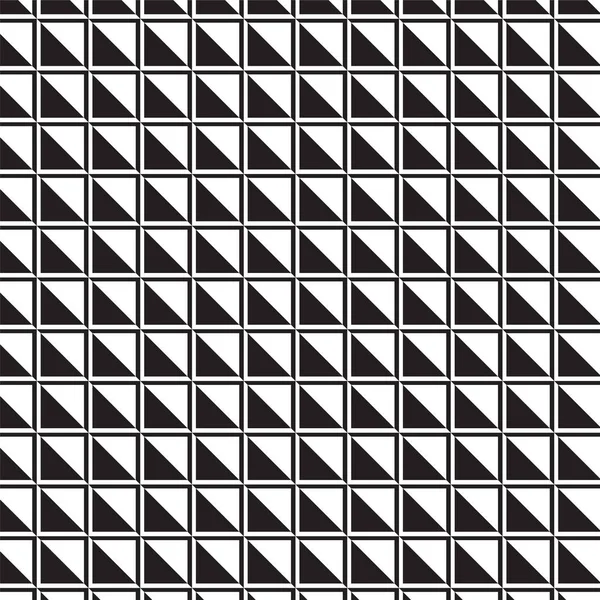 Schwarz-weiße Dreiecke und quadratische Kantenmuster Hintergrund — Stockvektor