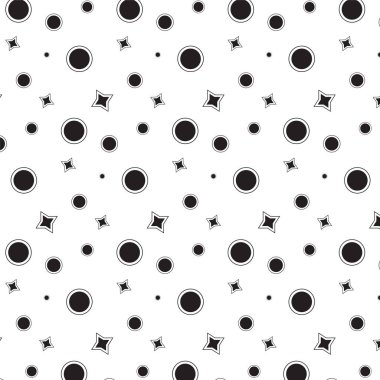 Siyah daire ve dört yıldız desen arka plan dikkat çekti