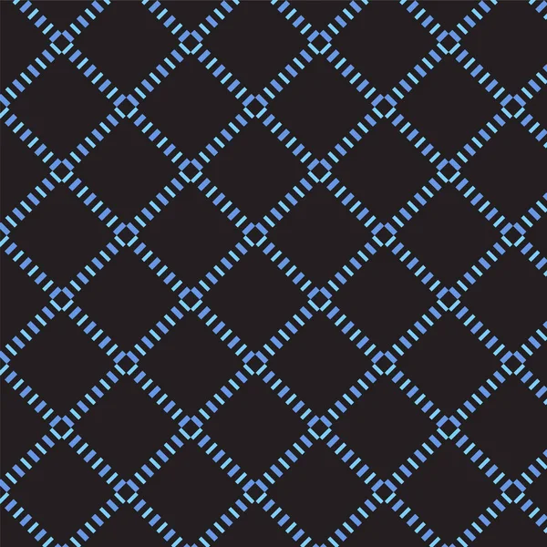 Bleu nuance ligne de forme de diamant sur fond de motif noir — Image vectorielle