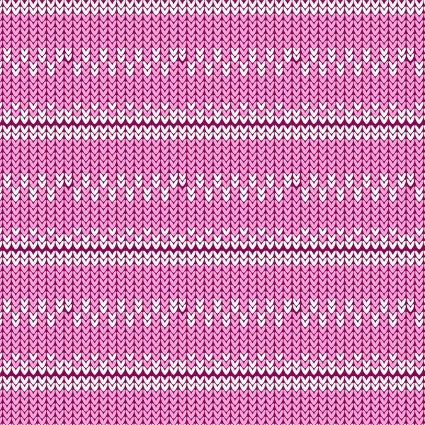 Fila de chevron blanco y rosa suave patrón de punto fondo — Vector de stock