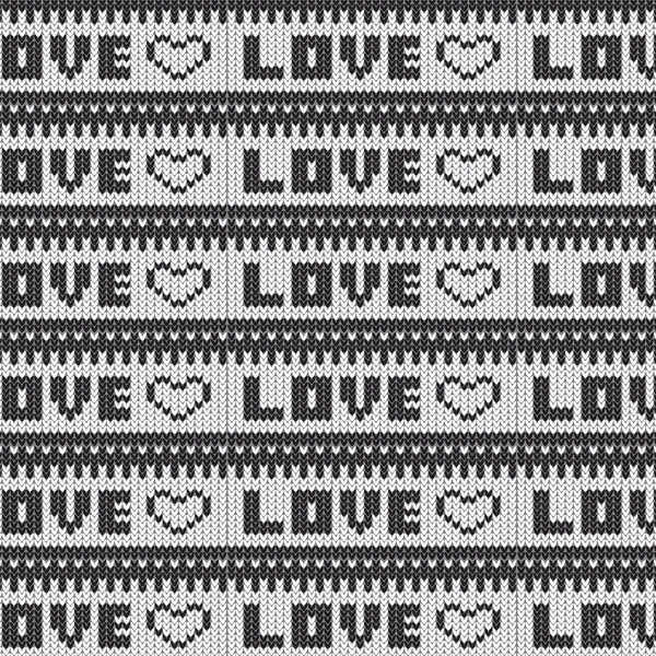 Negro y blanco amor corazón rayas punto patrón fondo — Archivo Imágenes Vectoriales