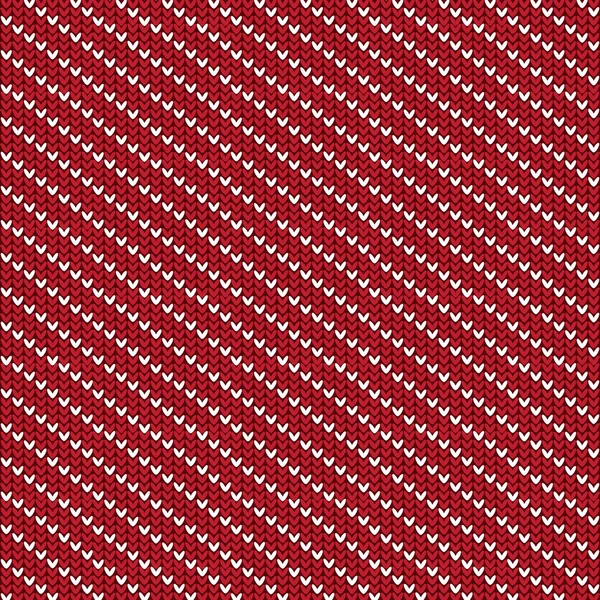 Rosso e bianco diagonale a strisce modello di maglia sfondo — Vettoriale Stock