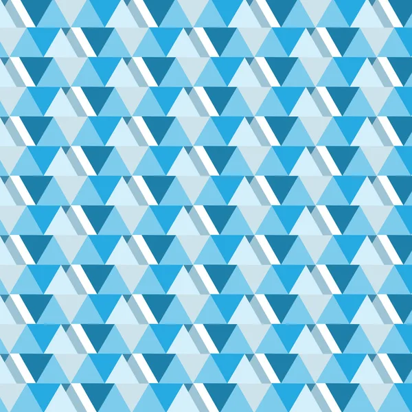 Odcień niebieski trójkąt nakładany poziome paski wzór tła — Wektor stockowy