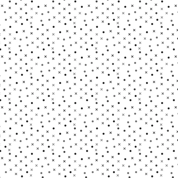Schwarzer und silberner Farbton Tupfen mit Kreuzzeichen-Muster Backgro Stockillustration