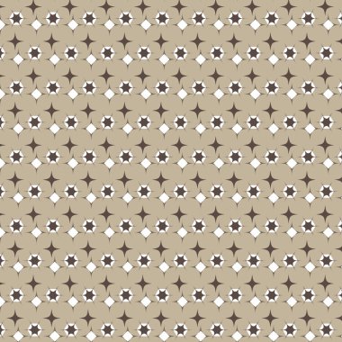 kahverengi beyaz çokgen eşkenar dörtgen sivri uç desen kahverengi arka plan ile