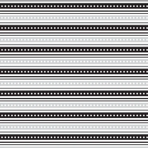 Черная серебристая линия и черное серебро с белой звездой внутри полосатого фона узор — стоковый вектор