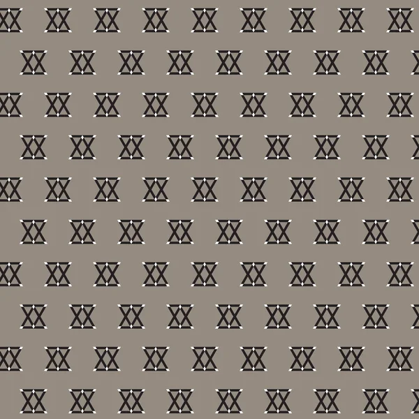 Doble negro cruz signo patrón marrón fondo — Vector de stock