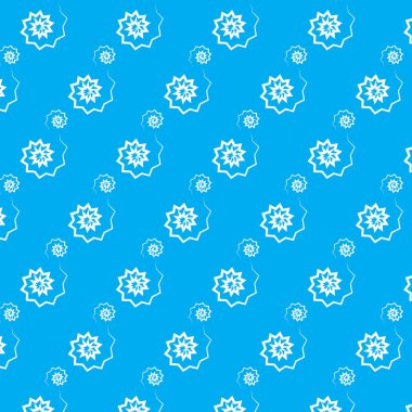 Beyaz zikzak sarmal büyük ve küçük boyutlu model mavi arka plan