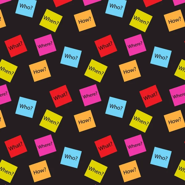 soru kelimeleri Meydanı'nda desen siyah arka plan dağınık