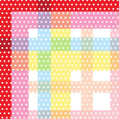 arka plan beyaz bir daire polka dot desen tatlı renkli çapraz çizgili