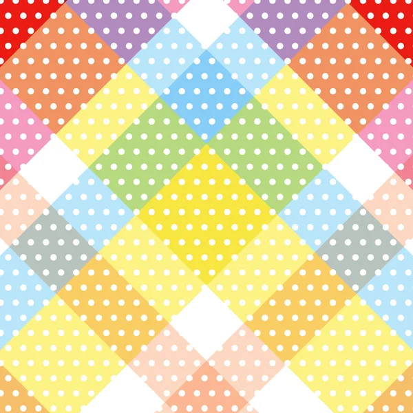 beyaz daire polka dot desen tatlı renkli diyagonal çapraz çizgili arka plan