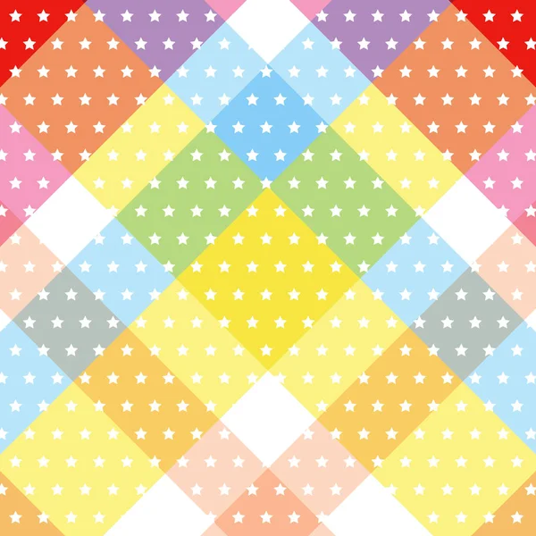 Beyaz Yıldız polka dot desen tatlı renkli diyagonal çapraz çizgili arka plan