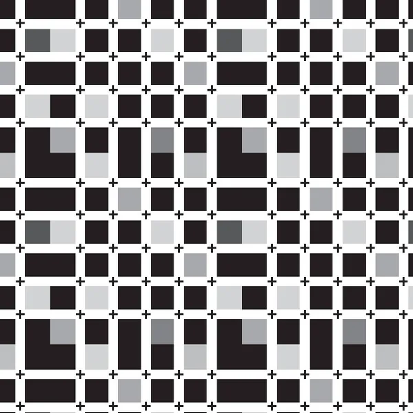 화이트 격자 라인 패턴은 검은색에 검은 더하기 기호 — 스톡 벡터