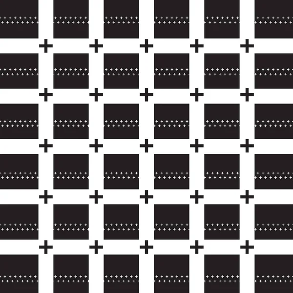 Μαύρο σύμβολο σε λευκό πλέγμα γραμμή μοτίβο λευκό συν μαύρο φόντο — Διανυσματικό Αρχείο