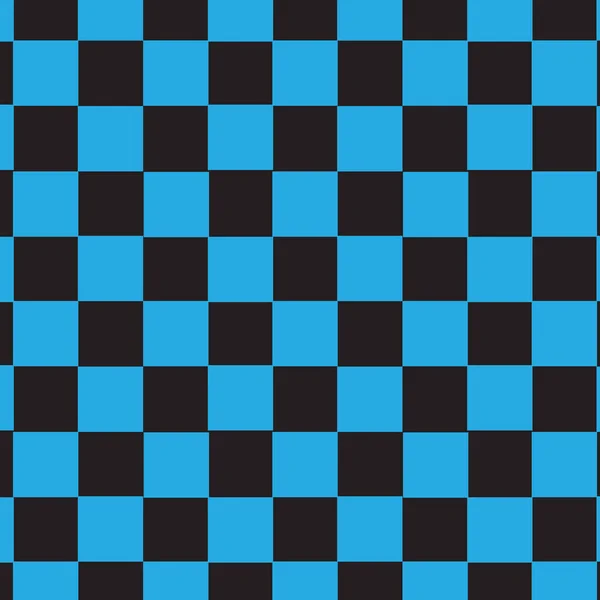 Zwart blauw vierkant geruit patroon achtergrond — Stockvector