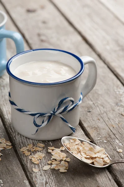 Muesli yogurt con farina d'avena — Foto Stock