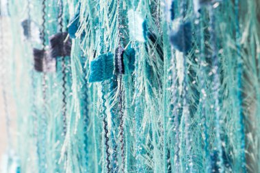 Mavi arka plan parçacıklarından